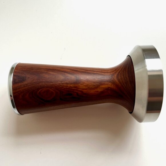 MHW-3Bomber Espresso Tamper Rosewood and Stainless Steel | 53 mm threaded - Picture 4 of 5